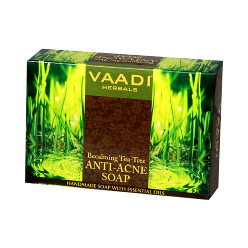 Vaadi Herbals Super Value Pack of 6 Becalming Tea Tree Soap Anti Acne Therapy 450g
